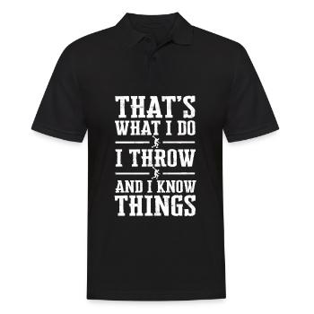 Diskutieren Sie Wurf Track and Field Shot - Männer Poloshirt - Schwarz - Vorne - Kai (181cm)