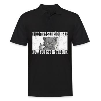 Schrodinger's cat Alive Dead quantum physics - Men's Polo Shirt - black - Front - Kai (181cm)