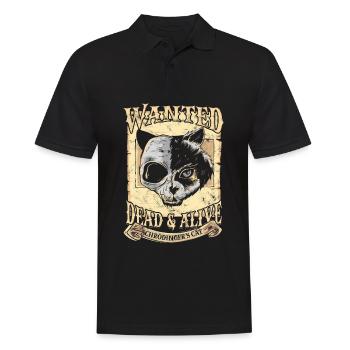 Wanted Schrodinger's Cat Alive Dead quantum physics - Men's Polo Shirt - black - Front - Kai (181cm)