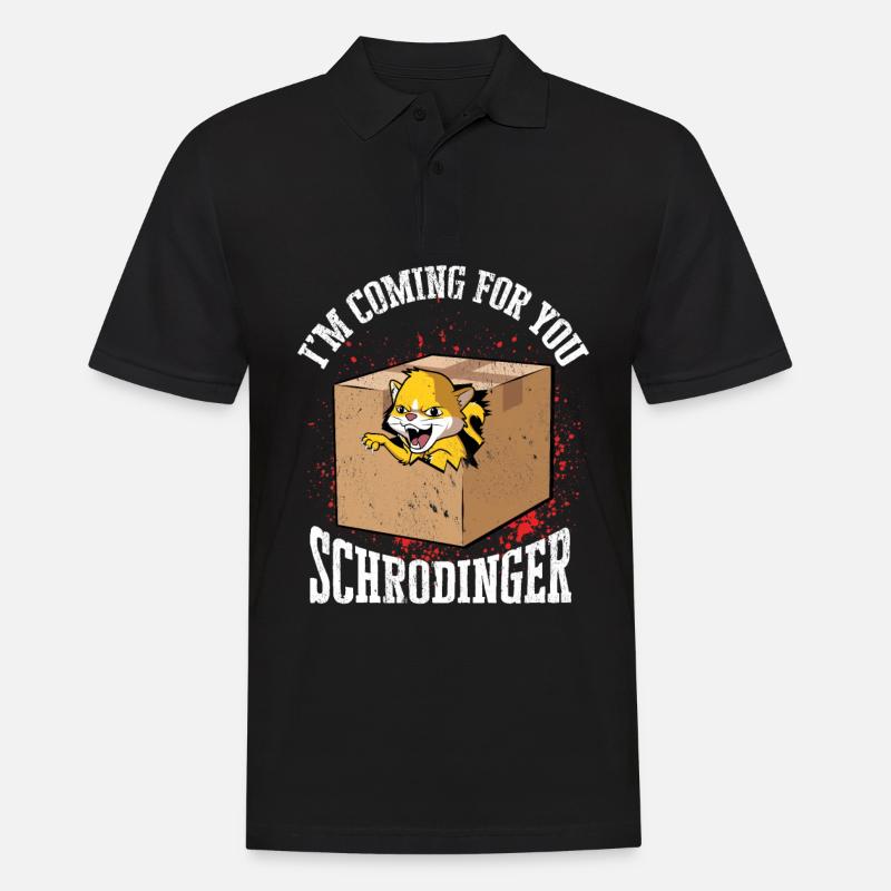 Schrodingers Katze lebendige Quantenphysik - Männer Poloshirt - Schwarz