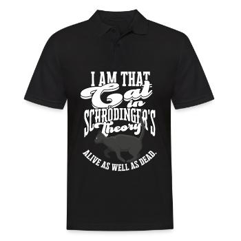 Schrodinger's cat theory quantum physics - Men's Polo Shirt - black - Front - Kai (181cm)