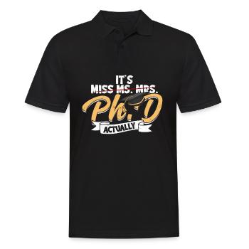 It actually earned a doctorate - Men's Polo Shirt - black - Front - Kai (181cm)