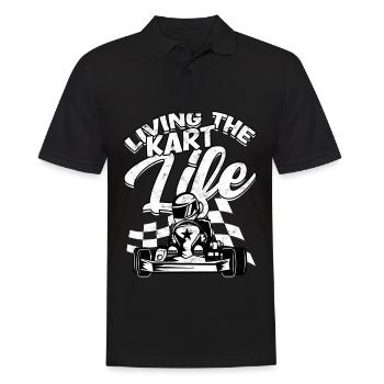 Kart conduite de kart pilotes de course Pilotes de course - Polo Homme - noir - Devant - Kai (181cm)