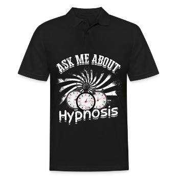 hypnose hypnotisch hypnotisieren hypnotiseur gesch - Männer Poloshirt - Schwarz - Vorne - Kai (181cm)