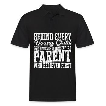 eltern geschenk mutter geschenkidee vater familie - Männer Poloshirt - Schwarz - Vorne - Kai (181cm)