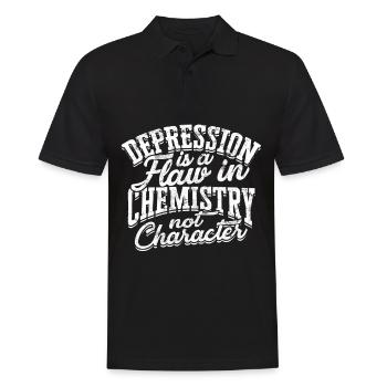 depression depressive sad gift idea unfortunate - Men's Polo Shirt - black - Front - Kai (181cm)