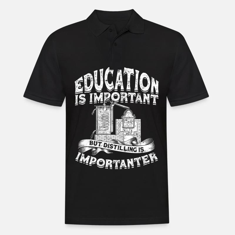 schnaps whiskey brennen schnapsbrenner geschenkide - Männer Poloshirt - Schwarz