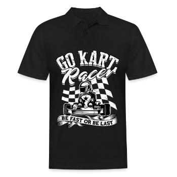 Coureur de course de pilote de karting de karting - Polo Homme - noir - Devant - Kai (181cm)