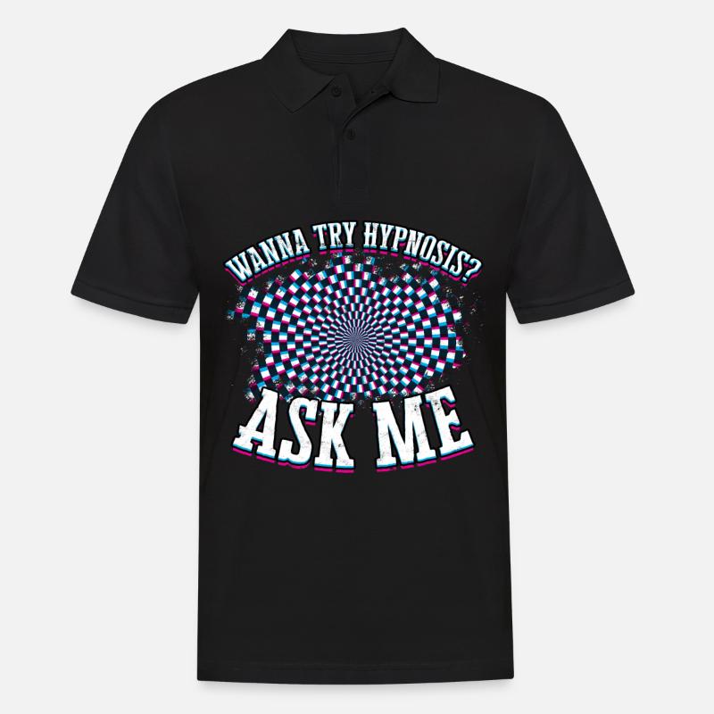 hypnose hypnotisch hypnotisieren hypnotiseur gesch - Männer Poloshirt - Schwarz