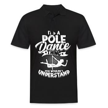 Pole Dance Gift Dancer Gift Idea Fitness - Polo Homme - noir - Devant - Kai (181cm)