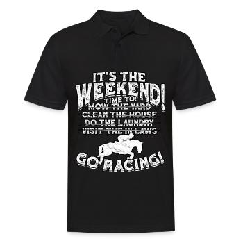 pferderennen pferd reiten pferde reiter geschenk g - Männer Poloshirt - Schwarz - Vorne - Kai (181cm)