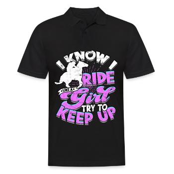 pferderennen pferd reiten pferde reiter geschenk g - Männer Poloshirt - Schwarz - Vorne - Kai (181cm)