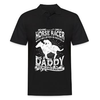 pferderennen pferd reiten pferde reiter geschenk g - Männer Poloshirt - Schwarz - Vorne - Kai (181cm)