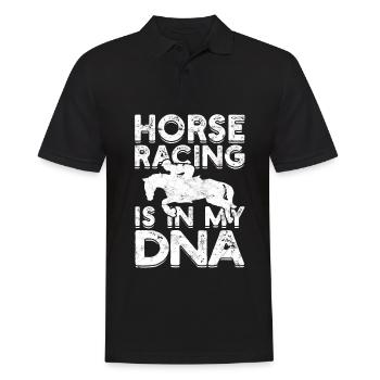 pferderennen pferd reiten pferde reiter geschenk g - Männer Poloshirt - Schwarz - Vorne - Kai (181cm)
