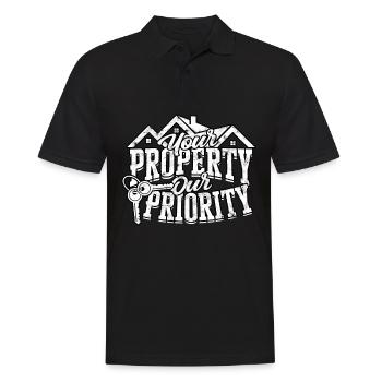 agent immobilier agent immobilier cadeau cadeau - Polo Homme - noir - Devant - Kai (181cm)