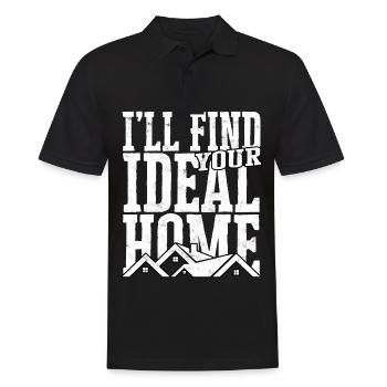 agent immobilier agent immobilier cadeau cadeau - Polo Homme - noir - Devant - Kai (181cm)
