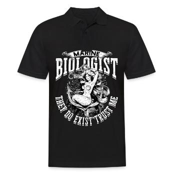 biologie marine biologiste marin biologie marine biologiste - Polo Homme - noir - Devant - Kai (181cm)