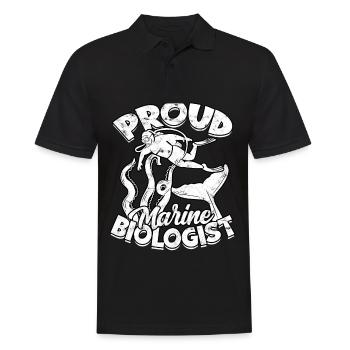 biologie marine biologiste marin biologie marine biologiste - Polo Homme - noir - Devant - Kai (181cm)