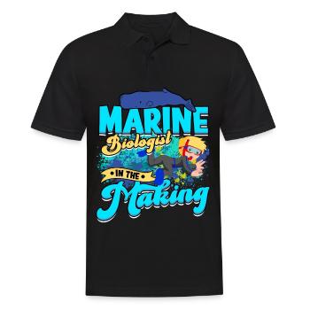 biologie marine biologiste marin biologie marine biologiste - Polo Homme - noir - Devant - Kai (181cm)