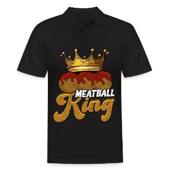 Boulettes de viande mangent des spaghettis cadeau cadeau - Polo Homme - noir - Devant - Kai (181cm)
