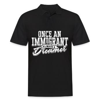 usa amerika einwanderer us bürger amerikanische fl - Männer Poloshirt - Schwarz - Vorne - Kai (181cm)