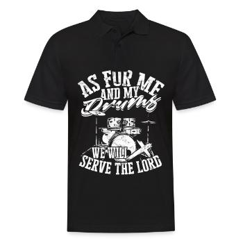 Drummer Jesus Cross Drummer Drummer - Men's Polo Shirt - black - Front - Kai (181cm)