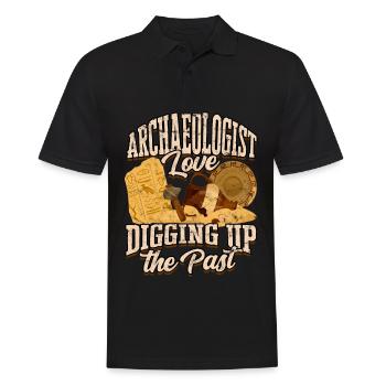 archäologe archäologie geschenk geschenkidee archä - Männer Poloshirt - Schwarz - Vorne - Kai (181cm)