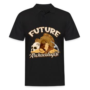 archäologe archäologie geschenk geschenkidee archä - Männer Poloshirt - Schwarz - Vorne - Kai (181cm)