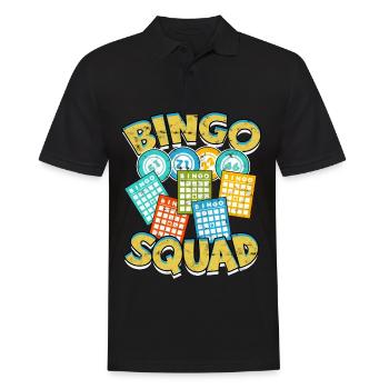 Bingo Jeu Joueur de bingo Grand-mère Loterie de jeu - Polo Homme - noir - Devant - Kai (181cm)