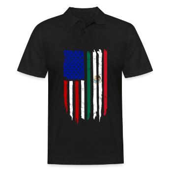 États-Unis Amérique Immigrants Citoyens américains FL américain - Polo Homme - noir - Devant - Kai (181cm)