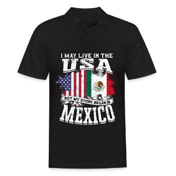 États-Unis Amérique Immigrants Citoyens américains FL américain - Polo Homme - noir - Devant - Kai (181cm)