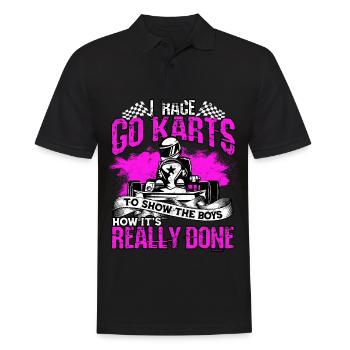 Kart conduite de kart pilotes de course Pilotes de course - Polo Homme - noir - Devant - Kai (181cm)