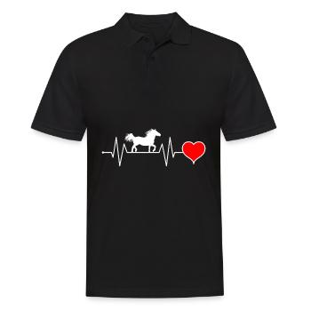 Noriker cold-blooded horse heartbeat - Men's Polo Shirt - black - Front - Kai (181cm)