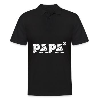 Papa 3 0 drittes Kind Schwangerschaft Baby Geburt - Männer Poloshirt - Schwarz - Vorne - Kai (181cm)