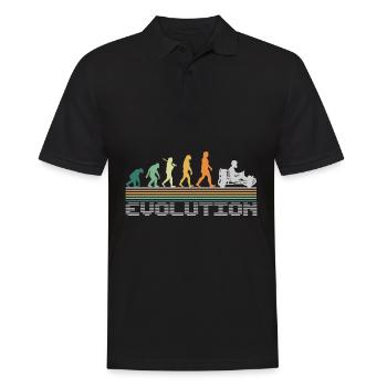 GoKart Go-Kart GoKartfahrer Evolution Drôle Rétro - Polo Homme - noir - Devant - Kai (181cm)