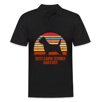 Cairn Terrier Meilleur Papa Retro Rengaine pour les maîtres - Polo Homme - noir - Devant - Kai (181cm)