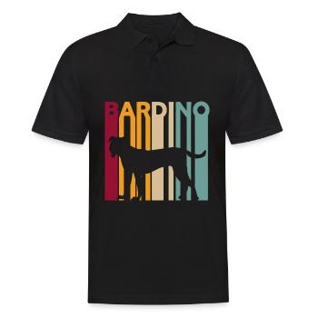 Bardino Majorero Retro Vintage Stripe Silhouette - Men's Polo Shirt - black - Front - Kai (181cm)
