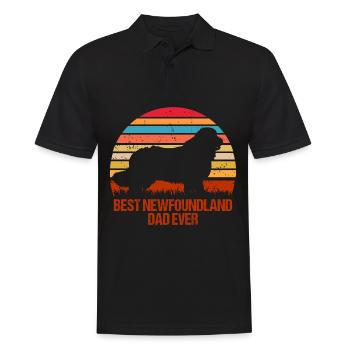 Newfoundland's Best Dogs Dad - Men's Polo Shirt - black - Front - Kai (181cm)
