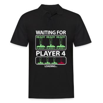 Schwangerschaft verkünden Baby 4 Kind viertes - Männer Poloshirt - Schwarz - Vorne - Kai (181cm)