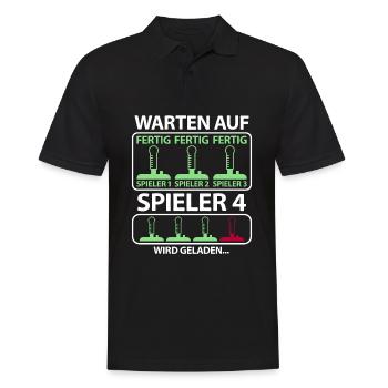 Schwangerschaft verkünden Baby 4 Kind viertes - Männer Poloshirt - Schwarz - Vorne - Kai (181cm)