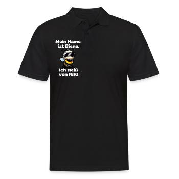 I know about NIX Bee - Men's Polo Shirt - black - Front - Kai (181cm)