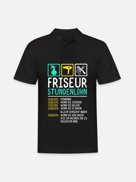 Coiffeur - Polo Homme - noir
