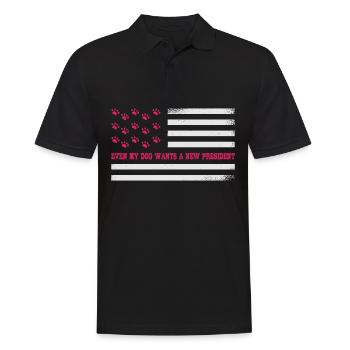 Même mon chien veut un nouveau président - Polo Homme - noir - Devant - Kai (181cm)