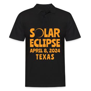 Éclipse solaire 2024 Texas - Polo Homme - noir - Devant - Kai (181cm)