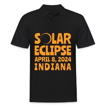 Solar Eclipse 2024 Indiana - Men's Polo Shirt - black - Front - Kai (181cm)