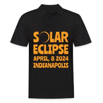Solar Eclipse 2024 Indianapolis Indiana - Men's Polo Shirt - black - Front - Kai (181cm)