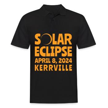 Solar Eclipse 2024 Kerrville Texas - Men's Polo Shirt - black - Front - Kai (181cm)