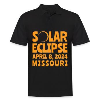 éclipse solaire 2024 Missouri - Polo Homme - noir - Devant - Kai (181cm)