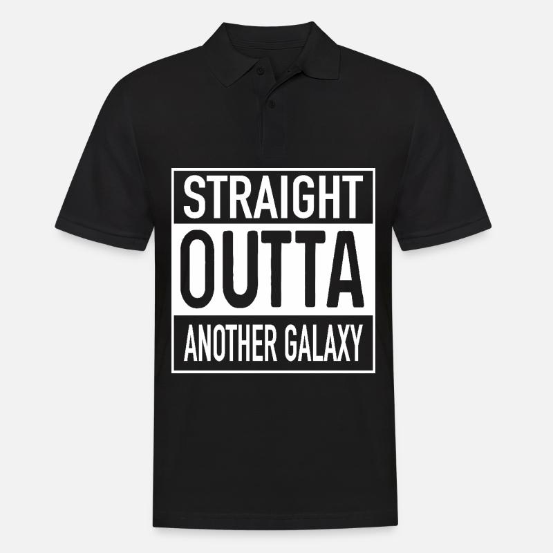 Straight OUTTA Another Galaxy - Männer Poloshirt - Schwarz