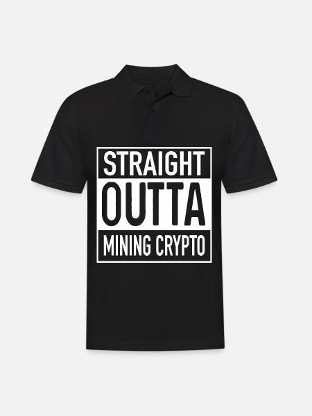 Straight OUTTA Mining Cypto - Men's Polo Shirt - black